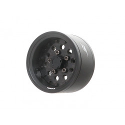 Boom Racing BRPB15508MBKCF ProBuild 1.55" CR10 Adjustable Offset Aluminum Beadlock Wheels (2) Matte Black/Carbon Fiber