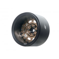 Boom Racing BRPB2201MBKBZ-EW ProBuild 2.2" Extra Wide MAG10 Adjustable Offset Aluminum Beadlock Wheels (2) Matte Black/Bronze