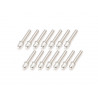 Boom Racing BRPROB-18S ProBuild Mag Seat Lug Nut 12.9 Grade M2.5x12mm Scale Hardware Set (14) Silver