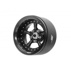 Boom Racing BRPB050BKBK ProBuild 1.9" Spectre Adjustable Offset Aluminum Beadlock Wheels (2) Black/Black