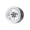 Boom Racing BRPB054FSFS ProBuild 1.9" M5 Adjustable Offset Aluminum Beadlock Wheels (2) Flat Silver/Flat Silver