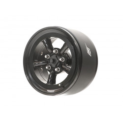 Boom Racing BRPB053BKBK ProBuild 1.9" M5 Adjustable Offset Aluminum Beadlock Wheels (2) Black/Black