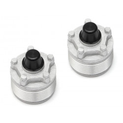Boom Racing C-SPECFS ProBuild CUSTOM XT5 Alum Wheel Center Cap - Spectre (1) Flat Silver / Black for All