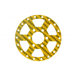 Boom Racing BRPBF005CF6GD ProBuild 1.9" CF6 Carbon Fiber Faceplate (1)  Gold