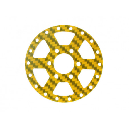 Boom Racing BRPBF005CF6GD ProBuild 1.9" CF6 Carbon Fiber Faceplate (1)  Gold