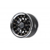 Boom Racing BRPB15510CRBK-R ProBuild 1.55" R12 6-Lug Adjustable Offset Aluminum Beadlock Wheels w/ Dome Center Cap (2) Chrome/Bl