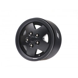 Boom Racing BRPB062MBKMBK ProBuild 1.9" CSK LSE 5-Spoke Classic Adjustable Offset Aluminum Beadlock Wheels (2) Matte Black/Matte