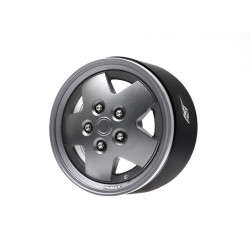 Boom Racing BRPB063GMGM ProBuild 1.9" CSK LSE 5-Spoke Classic Adjustable Offset Aluminum Beadlock Wheels (2) Gun Metal/Gun Metal
