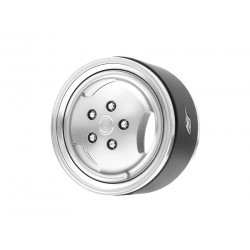 Boom Racing BRPB069FSFS ProBuild 1.9"  RRC 3-Spoke Classic Adjustable Offset Aluminum Beadlock Wheels (2) Flat Silver/Flat Silve