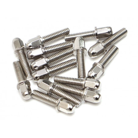 Boom Racing BRPROB-19S ProBuild Mag Seat Lug Nut 12.9 Grade M2.5x9mm Scale Hardware Set (14) Silver