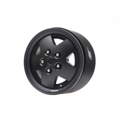 Boom Racing BRPB062MBKMBK-NW ProBuild 1.9" Narrow CSK LSE 5-Spoke Classic Adjustable Offset Aluminum Beadlock Wheels (2) Matte B