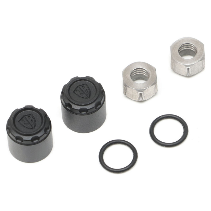 Boom Racing BRPROB-20 ProBuild Alum Wheel Center Cap for XT6 Hub w/ M5 Nut (2) Black