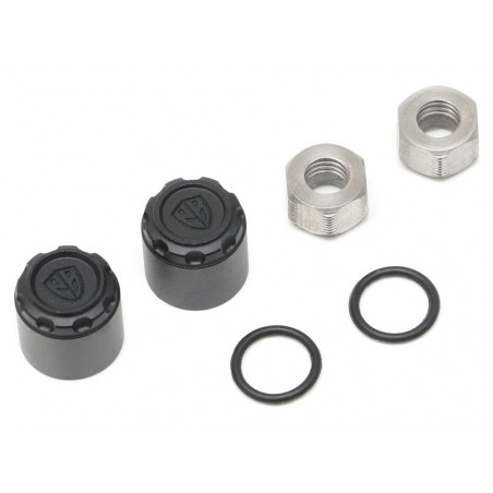 Boom Racing BRPROB-20 ProBuild Alum Wheel Center Cap for XT6 Hub w/ M5 Nut (2) Black