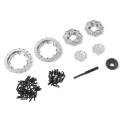 Boom Racing BRPBF020FS ProBuild 1.9" Alum COMBAT Faceplate (2) w/ Scale Screws & Tool Flat Silver