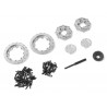 Boom Racing BRPBF020FS ProBuild 1.9" Alum COMBAT Faceplate (2) w/ Scale Screws & Tool Flat Silver