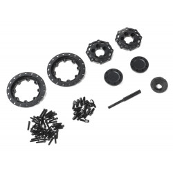 Boom Racing BRPBF020MBK ProBuild 1.9" Alum COMBAT Faceplate (2) w/ Scale Screws & Tool Matte Black