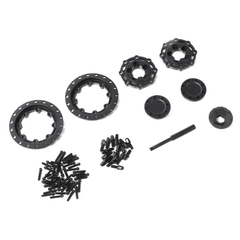 Boom Racing BRPBF020MBK ProBuild 1.9" Alum COMBAT Faceplate (2) w/ Scale Screws & Tool Matte Black
