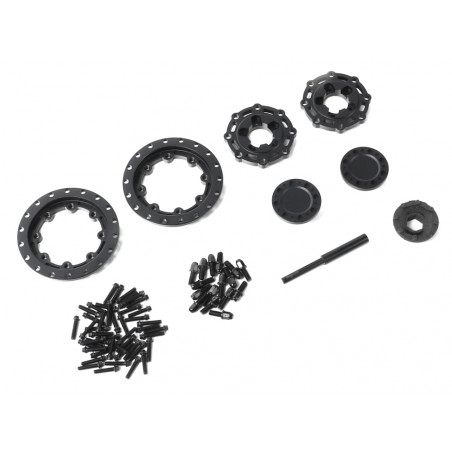Boom Racing BRPBF020MBK ProBuild 1.9" Alum COMBAT Faceplate (2) w/ Scale Screws & Tool Matte Black