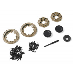 Boom Racing BRPBF020BZ ProBuild 1.9" Alum COMBAT Faceplate (2) w/ Scale Screws & Tool Bronze
