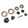 Boom Racing BRPBF020BZ ProBuild 1.9" Alum COMBAT Faceplate (2) w/ Scale Screws & Tool Bronze