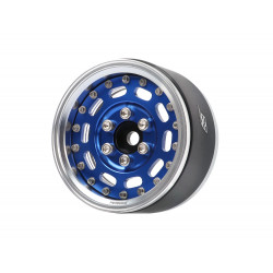 Boom Racing BRPB081PLB ProBuild 1.9" MAG-10 Adjustable Offset Aluminum Beadlock Wheels (2) Platinum/Blue
