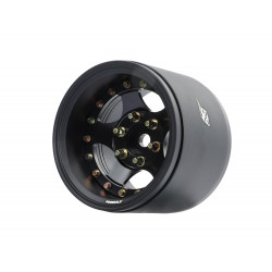 Boom Racing BRPB082MBKBK-EW ProBuild 1.9" Extra Wide SV5 Adjustable Offset Aluminum Beadlock Wheels (2) Matte Black/Black