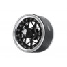Boom Racing BRPB083PLMBK ProBuild 1.9" LGB Adjustable Offset Aluminum Beadlock Wheels (2) Platinum//Matte Black