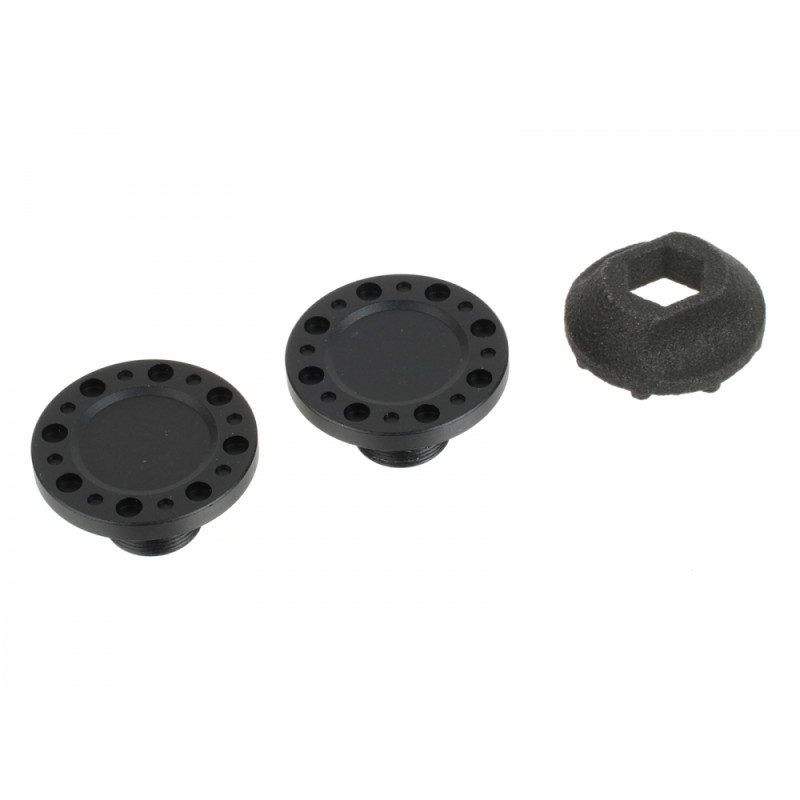 Boom Racing BRPBF020/CAP-MBK ProBuild XT5 COMBAT Style Wheel Cap Matte Black (2)