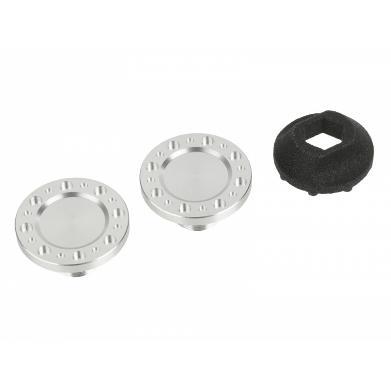 Boom Racing BRPBF020/CAP-PL ProBuild XT5 COMBAT Style Wheel Cap Platinum (2)