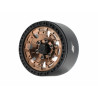 Boom Racing BRPB086MBKBZ ProBuild 1.9" XZ7 Adjustable Offset Aluminum Beadlock Wheels (2) Matte Black/Bronze