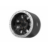 Boom Racing BRPB091PLBK-EW ProBuild 1.9" Extra Wide XZ7 Adjustable Offset Aluminum Beadlock Wheels (2) Platinum/Black