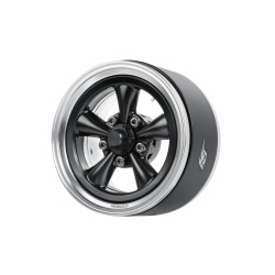 Boom Racing BRPB094PLBK ProBuild 1.9" Spin Force Classic Adjustable Offset Aluminum Beadlock Wheels (2) Platinum/Black