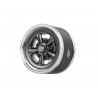 Boom Racing BRPB155018PLGM ProBuild 1.55" Spin Force Classic Adjustable Offset Aluminum Beadlock Wheels (2) Platinum/Gun Metal