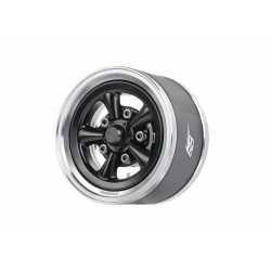 Boom Racing BRPB155019PLBK ProBuild 1.55" Spin Force Classic Adjustable Offset Aluminum Beadlock Wheels (2) Platinum/Black