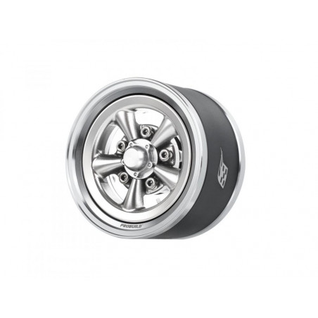 Boom Racing BRPB155021PLPL ProBuild 1.55" Spin Force Classic Adjustable Offset Aluminum Beadlock Wheels (2) Platinum
