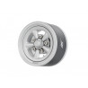 Boom Racing BRPB155022FSFS ProBuild 1.55" Spin Force Classic Adjustable Offset Aluminum Beadlock Wheels (2) Flat Silver