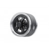 Boom Racing BRPB155027PLBK ProBuild 1.55" Street Mag Classic Adjustable Offset Aluminum Beadlock Wheels (2) Platinum/Black