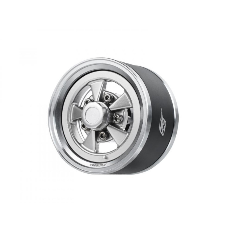 Boom Racing BRPB155029PLPL ProBuild 1.55" Street Mag Classic Adjustable Offset Aluminum Beadlock Wheels (2) Platinum