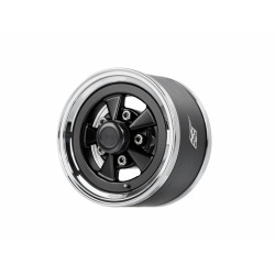 Boom Racing BRPB155025CRBK ProBuild 1.55" Street Mag Classic Adjustable Offset Aluminum Beadlock Wheels (2) Chrome/Black