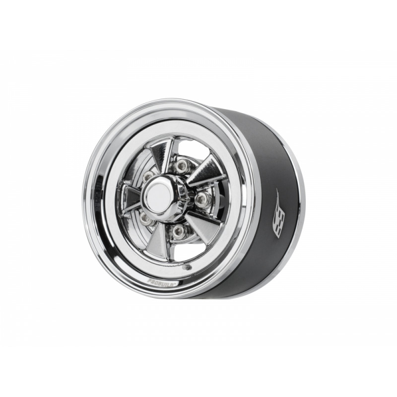Boom Racing BRPB155023CRCR ProBuild 1.55" Street Mag Classic Adjustable Offset Aluminum Beadlock Wheels (2) Chrome
