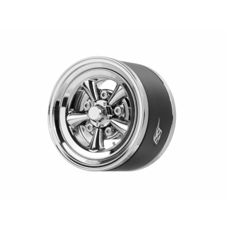 Boom Racing BRPB155015CRCR ProBuild 1.55" Spin Force Classic Adjustable Offset Aluminum Beadlock Wheels (2) Chrome
