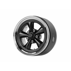 Boom Racing BRPB105CRBK ProBuild 1.9 Spin Force Classic Adjustable Offset Aluminum Beadlock Wheels (2) Chrome/Black