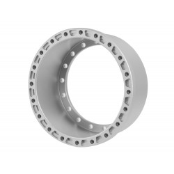 Boom Racing BRPROB-24FS ProBuild 1.9" Alum 19.5mm Notched Wheel Barrel (1) Flat Silver