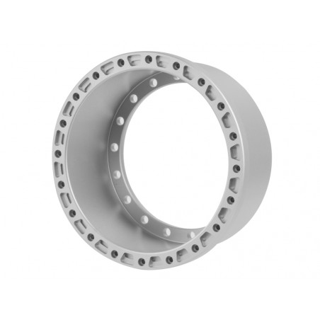 Boom Racing BRPROB-24FS ProBuild 1.9" Alum 19.5mm Notched Wheel Barrel (1) Flat Silver