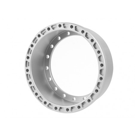 Boom Racing BRPROB-23FS ProBuild 1.9" Alum 15mm Notched Wheel Barrel (1) Flat Silver
