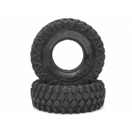 Boom Racing BRTR19001-S HUSTLER M/T Xtreme 1.9 Rock Crawling Tires 4.45x1.57 SNAIL SLIME Compound W/ 2-Stage Foams (Soft) Recon 