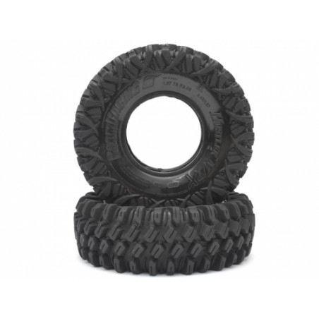 Boom Racing BRTR19001-US HUSTLER M/T Xtreme 1.9 Rock Crawling Tires 4.45x1.57 SNAIL SLIME Compound W/ 2-Stage Foams (Ultra Soft)