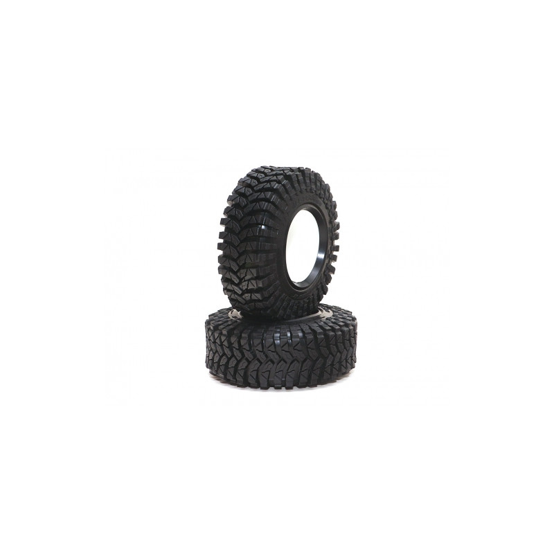 Boom Racing BRTR19008 1.9" TPD All-Terrain Crawler Tire Gekko BLACK 3.82"x1.3" (97x33mm) w/ Foam Insert (2)