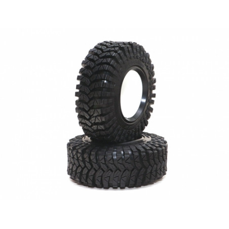 Boom Racing BRTR19008 1.9" TPD All-Terrain Crawler Tire Gekko BLACK 3.82"x1.3" (97x33mm) w/ Foam Insert (2)
