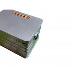 CRM Alu Transportbox - Zargesbox mit Metallscharnieren Magnetverschluss
